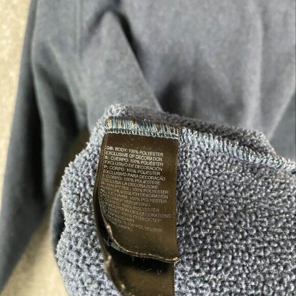 The North Face 1/4 Zip Pullover Men's Small Blue Fleece 100% Polyester - Picture 8 of 9